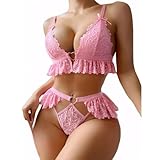 VicSec Süße Spitzen-Dessous-Sets (rosa, S-M)
