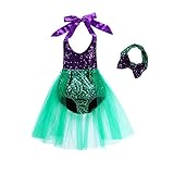 ♥El conjunto de bikini de cola de sirena nadable es un gran regalo para los niños, aumentando su diversión de verano. Adecuado para piscinas, playas, baños, fiestas temáticas, Halloween y cosplay.