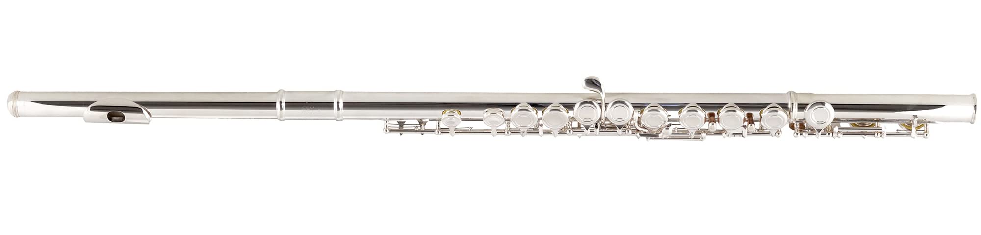 Flauto Traverso Lechgold FL-19/2U, Flauto traverso in 3 pezzi, Testa dritta | Testa curva a forma di U, Completamente argentato, Intero flauto in nickel silver, Piede in C, Chiavi chiuse, Meccanica E