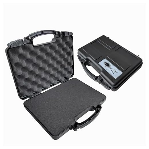 SOCOM Black - Cedar Mill Firearms Pick and Pluck Foam Hard Lockable Pistol Gun Case for Carrying 9mm Handguns & Revolvers Airline TSA Approved Flight Travel Safe non Waterproof +Storage