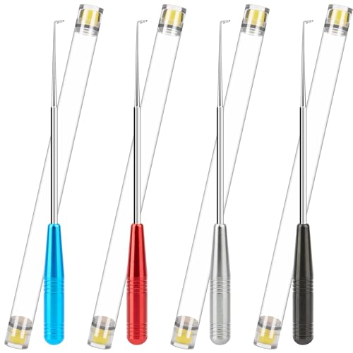 Omoojee Fish Hook Remover Tool, 4PCS Fishing Hook Quick Removal Device, Fishing Gear Security Equipment Kits for Adult, Hook Extractor Accessories Tools with Storage Tube