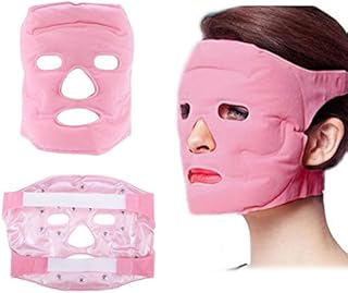 Tourmaline Face Mask, Facial Beauty Masks Tourmaline Gel Magnetic Massager Cold Hot Compress Massage Anti-wrinkle Face Lift Skin Whitening Face Care Women