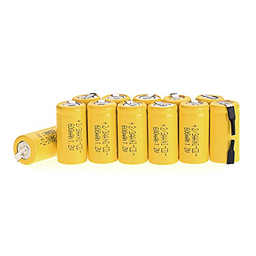 Odstore Aa Ni-Cd 1.2V 2/3Aa 600Mah Rechargeable Battery - 12Pcs Yellow #TOP2