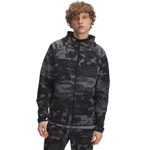 Veste zippée Under Armour Unstoppable FLC Camo FZ Men marine et vert taille XS