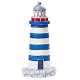 De poliresina. Hobbyfun - Figura decorativa (7,5 cm), diseño de farol, color azul y blanco