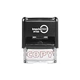 Imprint 360 AS-IMP1003 - Copy, Heavy Duty Commerical Quality Self-Inking Rubber Stamp, Red Ink,...
