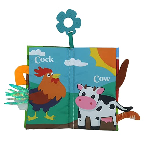 JS-Drhome Farm Animal Soft Cloth Crinkle Book #TOP22