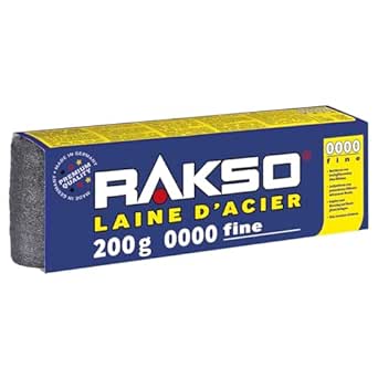 RAKSO Laine d'acier extrafine 0000 pour polissage