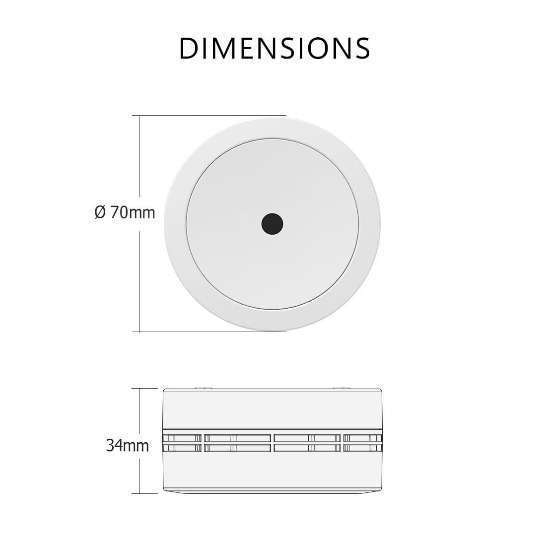 ELRO FS7810 Détecteur de Fumée Compact Design 2-Pack - avec Batterie de 10 Ans- 10 Ans de Garantie