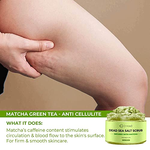 O Naturals Exfoliating Grapefruit Dead Sea Salt Scrub And Green Tea Matcha Scrub Bundle #TOP6