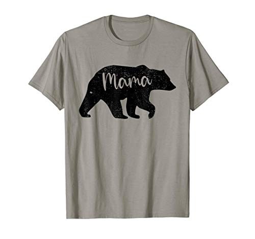 Mamá Oso Día de la Madre Vintage Distressed Cool Bear Camiseta