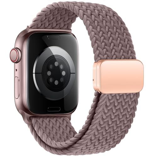 Image of Qimela Sport Loop Compatible with Apple Watch Band 38mm 40mm 41mm 42mm 44mm 45mm 46mm 49mm for Women Men,Magnetic Strap Stretchy Braided Wristband for iWatch Series 11 10 9 8 7 6 5 4 SE Ultra 3 2 1