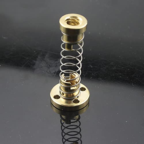 Lysee 3D Printer Parts & Accessories - New T8 Anti Backlash Spring Loaded M8 Nut Elimination Gap Nut for 8mm Acme Threaded Rod Lead M8 Screws DIY CNC 3D Printer Parts - (Size: Lead 8mm)