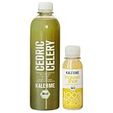 Kale and Me 14 Tage Bio Selleriekur mit 14 Flaschen à 500 Milliliter Selleriesaft und 14 Flaschen à 85 Milliliter Ingwer Shot aus regionaler Produktion ohne Zusatzstoffe, Preis inkl. 3,50 € Pfand