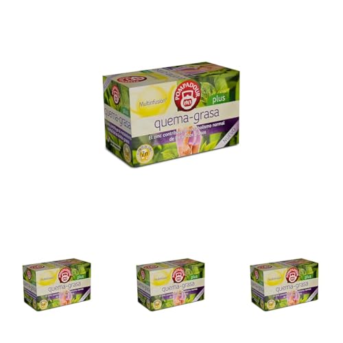 Pompadour Infusión Quema Gasas, 20 bolsitas (Paquete de 4)