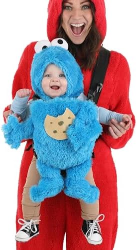 Sesame Street Characters Baby Carrier Costume Accessories | Infant Elmo, Cookie Monster & Oscar the Grouch Costumes
