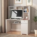 【Montage facile et conception durable】Fabriqué à partir de panneaux de particules de qualité supérieure de 15 mm (classe E1) et de panneaux de fibres de 3 mm d'épaisseur, ce bureau offre une performance fiable. Grâce à ses instructions claires, vous pourrez rapidement installer votre espace de travail. Sa construction robuste lui confère stabilité et longévité, ce qui le rend idéal pour une utilisation quotidienne dans votre bureau à domicile ou votre espace de travail.