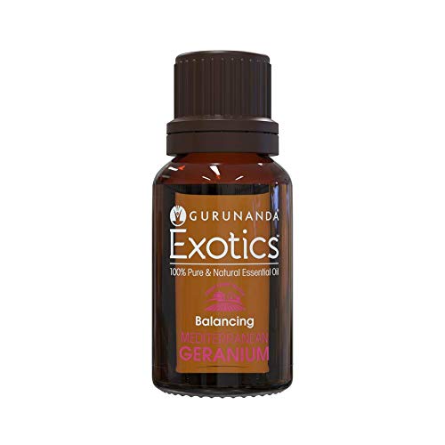 Gurunanda Mediterranean Geranium Exotic Essential Oil 100% Pure & Natural Therapeutic Grade - 10Ml #TOP12