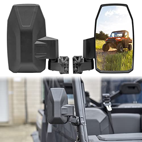 KATIMOTO Adjustable Side Rear View Mirrors for Polaris Ranger 1000 XP 570 900 17-24, Folding Rearview Side Mirrors for Polaris Ranger XP 1000 900 570 Crew Diesel 2017-2024 Accessories (2PCS)