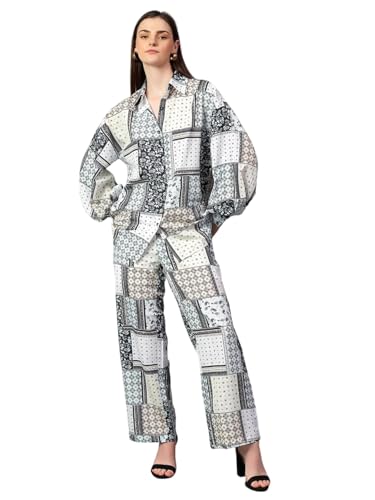 Image of KOTTY Women Cotton Blend Solid Co-Ord And Dress Set
