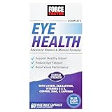 Force Factor Complete Eye Health, Clinical Strength Eye Vitamins with Lutein & Zeaxanthin to Support Vision, Eye Function, and Blue-Light Protection, Eye Health Supplements for Adults, 60 Capsules