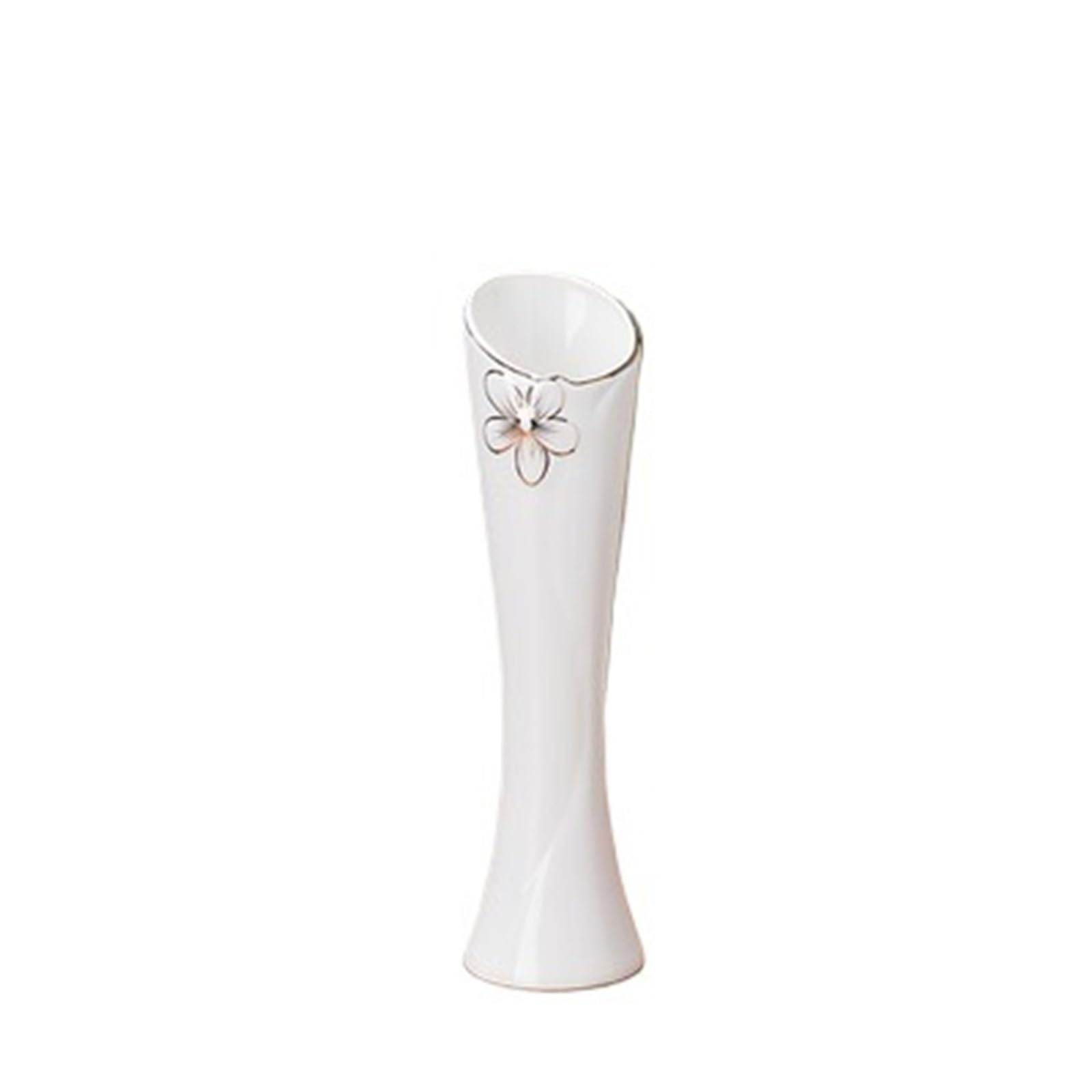30cm Porcelain Vase Ceramic Tabletop Flower Study Hallway Home Wedding Decoration For Living Room, Office, Wedding(StyleT)