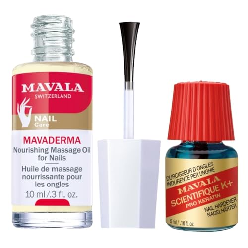 Mavala Mavaderma y Mavala Scientifique K+ Pack de 2 Tratamientos para Unas y Cuticulas Hidrata Repara y Refuerza Unas Fragiles y Piel Seca Resultados Duraderos