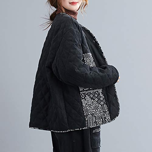 Andoer Casaco curto feminino Fuzzy Fleece Vintage Cardigan Bolsos laterais com decote em V Jaquetas