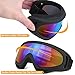 OXG 2 Pack Motorcycle Goggles with Neck Gaiters, UV400 Protection Dirt Bike Motocross ATV Skiing Goggles (Multicolor+Multicolor)