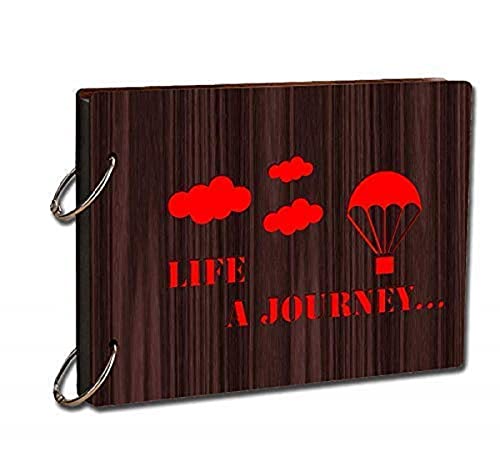 Printelligent Valentines Day Gift for Loved Ones Craft Scrapbook Photo Book Wooden Photo Album