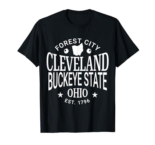 Cleveland Ohio Forest City Buckeye State Est. 1796 Souvenir T-Shirt