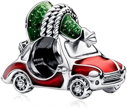LaMenars Snowman and Christmas Hat Charm for 925 Sterling Silver Women's Bracelet Necklace Pendant Christmas Valentine's Day Mother's Day Girl Gift