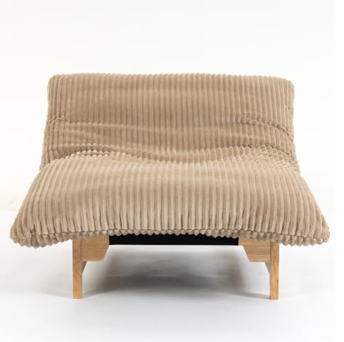 KEIKI Large Bean Bag Chair, Adults Kids Comfy Corduroy Small Couch with Wood Frame, Big Accent Beanbag Lounge Chairs Indoor, Lazy Cozy Floor Sofa Couches for Living Room Reading, Easy Assembly, Khaki - Image 8