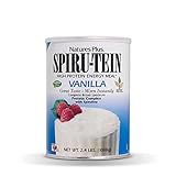 NaturesPlus SPIRU-TEIN Shake - Vanilla - 2.4 lbs, Spirulina Protein Powder - Plant Based Meal Replacement, Vitamins & Minerals For Energy - Vegetarian, Gluten-Free - 32 Servings
