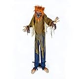 National Tree Company Pre Lit Animated Werewolf, Brown, Sound Activated, LED Lights, Halloween Collection, 63 Inches