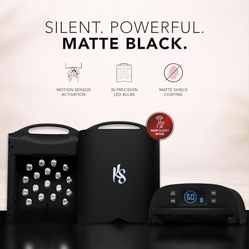 Image of KIARA SKY Beyond Pro V3 UV LED Nail Lamp Black - Cordless Rechargeable Gel Lamp w /Smart Sensor, Flashcure Low Heat Mode, Full-Hand Coverage & Timer for Gel Polish, Builder Top Coat 48W (240v)