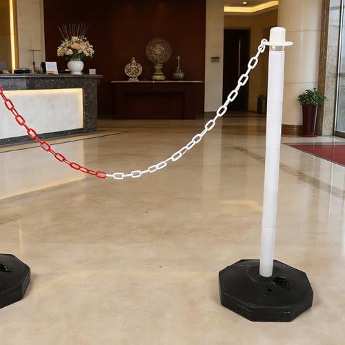 Borne routière plastique blanche plastique pour sécuriser chantier venté - 8