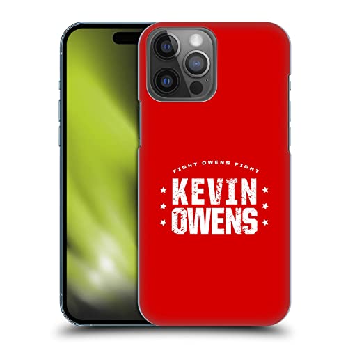 Head Case Designs Officially Licensed WWE Fight Red Kevin Owens Hard Back Case Compatible with Apple iPhone 14 Pro Max