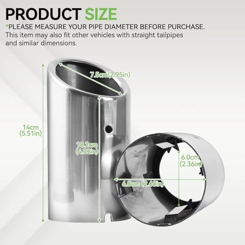 Embout échappement chromé pour Skoda Octavia et Superb - Kit de 2 pièces - 2