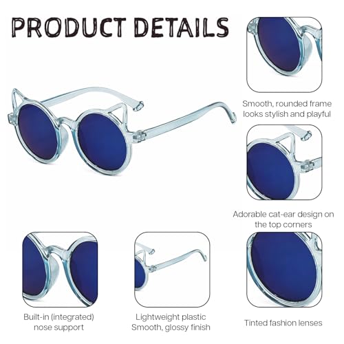 Image of SYGA Kids Goggles, Modern Stylish Eyewears for Boy's and Girls, Triangle Corner Style, Suitable for Age 3-8 Years