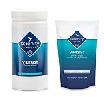 Antibacterial Surface Cleaning Wipes - Viresist 10 Day Residual Protection - Sanitising Surface Wipes for all Hard Surfaces- Made in UK - Refillable Tub of 150 Large Strong Wet Wipes - Tub Plus Refill