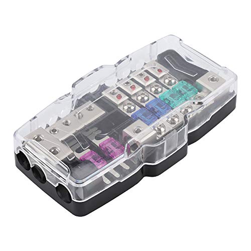 Image of Car Audio Fusee Block ANL Holder Car Audio Stereo ANL Blade Holder Distribution Blocks 0 /4GA 4 Way Box Block 30A 60A