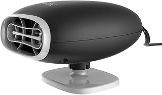 Calentador de coche de 12V y 24V, purificador de aire, desempañador de parabrisas, secador, calefacción, refrigeración, desempañador, ventilador eléctrico Interior Universal, negro y rosa ( Color : Bl