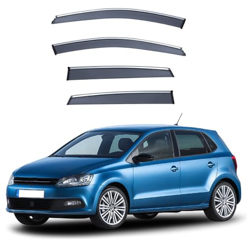 Premium Wind Deflector for Volkswagen Polo Hatchback MK5-6R 2011-2018 Window Side Visor Keep Your Car Ventilated in Rain Reduce Wind Turbulence External Accessories