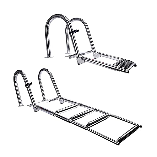 Kit de barandilla para piscina con escalera plegable de 4 peldaños miniatura 7
