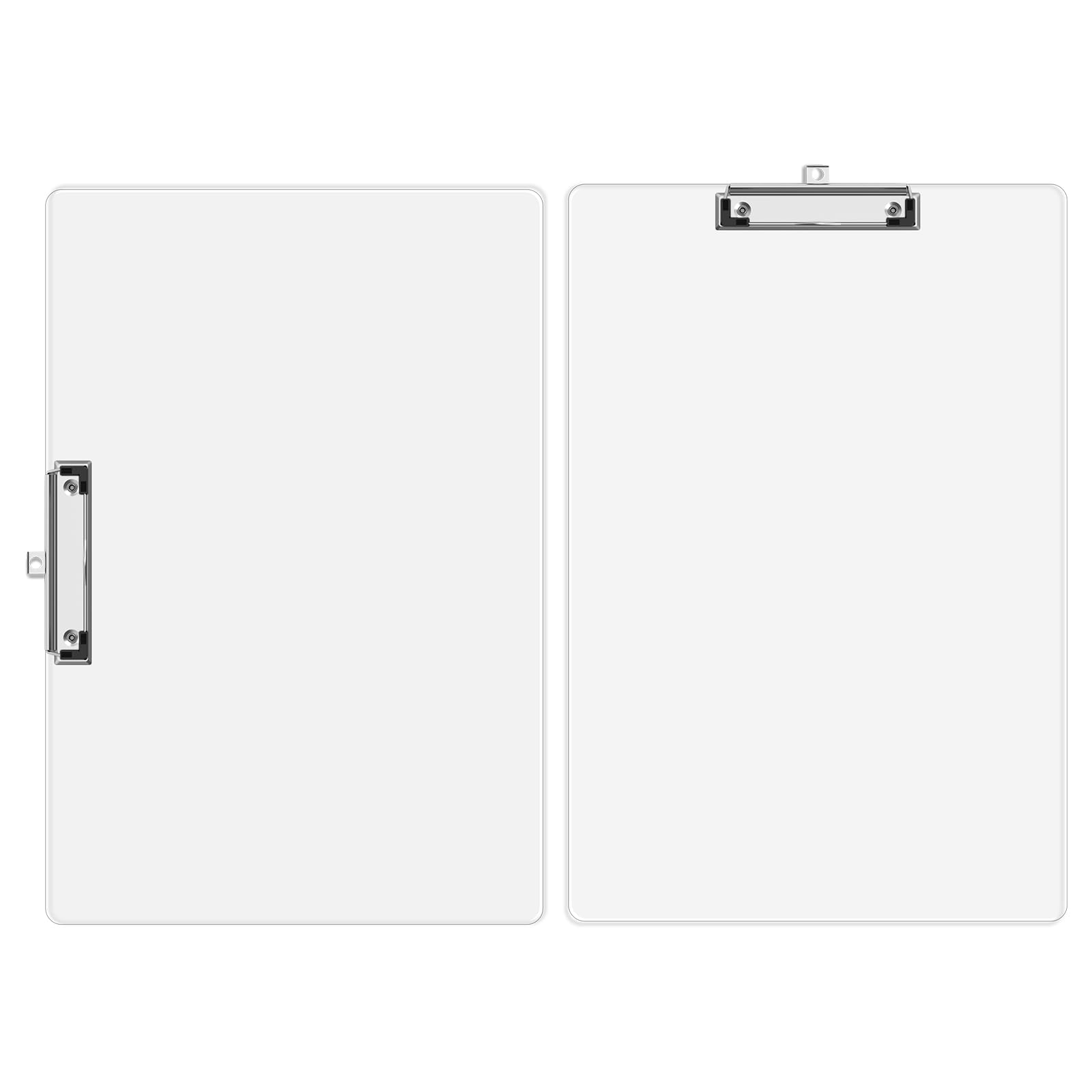 Juvealoe 11 x 17 Extra Large Clipboards 2Pack, Vertical and Landscape Layout Drawing Boards with Low Profile Clip, Clipboards for Drawing, Sketching. Drafting Supplies, Art Supplies.（Clear）