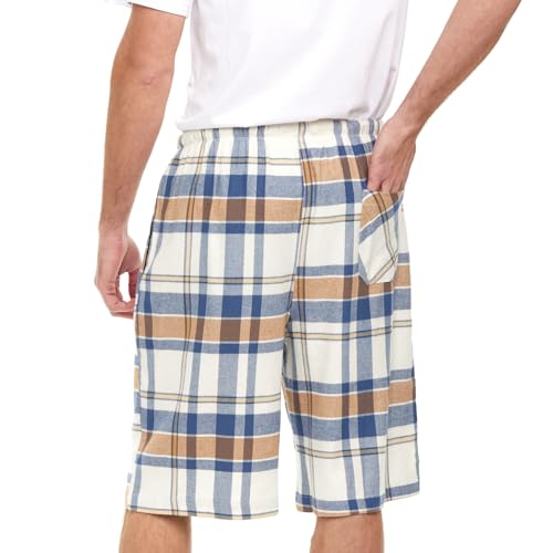 Andrew Scott Men's Cotton Flannel Soft Woven Lounge PJ Shorts | Drawstring & Pockets | Multi Packs3