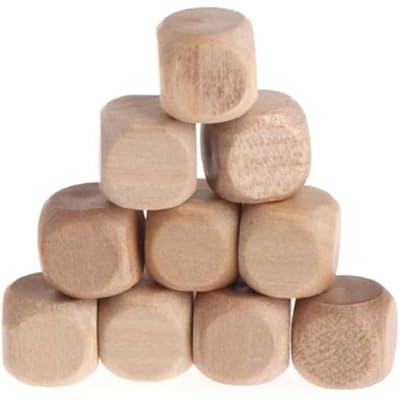 10 Pcs Wooden Dice, 6 Sided Blank Dice Round Corner | Ubuy - View #5