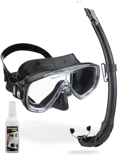 Cressi Onda + Mexico + Anti Fog Set 60 ml, Combo Antifog Unisex Adulto, Nero, Unica