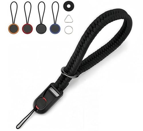 Alriedy Handschlaufe Kamera,Kameragurt Schnellverschluss,Mit Schnellverschluss,Verstellbarer Kameragurt,Kamera Handschlaufe,Ultraleichtes Kamera Zubehör,Paracord Camera Strap